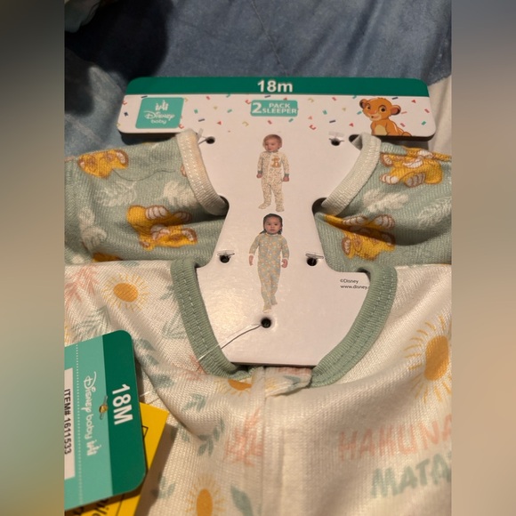 NWT Size 9 M Disney Baby Lion King 2-Pack Sleeper Set - Picture 2 of 6